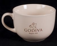 Godiva Belgium Chocolate Oversize Beige Coffee Mug / Soup Bowl